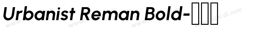Urbanist Reman Bold字体转换